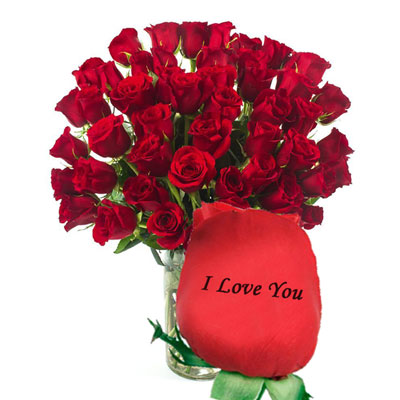 "Talking Roses (Print on Rose) (50 Red Roses) - I Love You - Click here to View more details about this Product